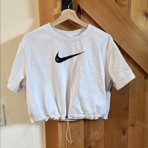 Nike women’s White Drawstring Crop